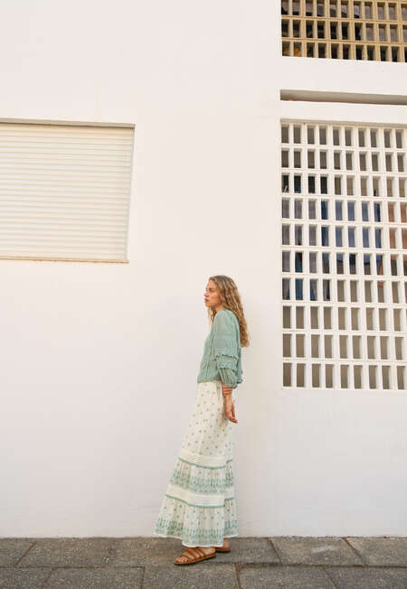 Embroidered skirt, Off-white, completeTheLook