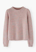 Moss-stitch sweater, Coral ocean, webstill