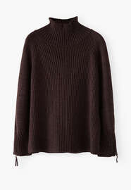High-neck sweater, Fig, webstill