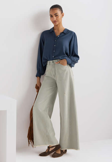 Mid-rise wide-leg jeans, Pale grey, completeTheLook