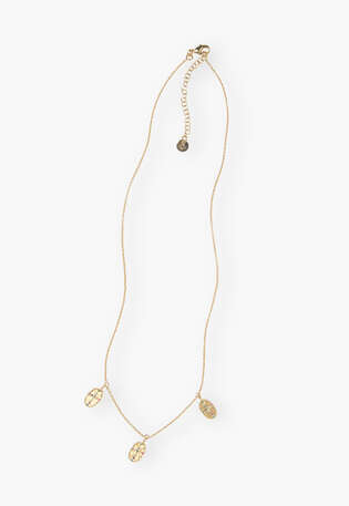 Multi-pendant necklace, Gold, webstill