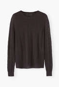 Lace-knit sweater, Espresso, webstill
