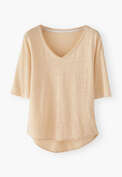 V-neck T-shirt, Butter cream, webstill