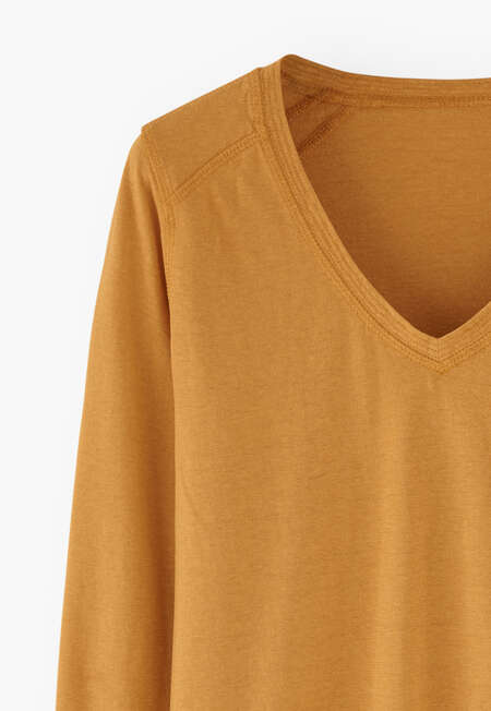 V-neck top, Golden honey, completeTheLook