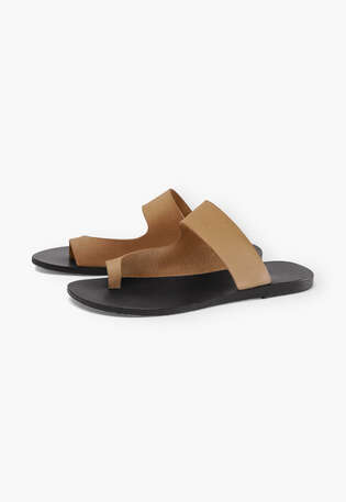 Slip-on sandals, Black olive, webstill