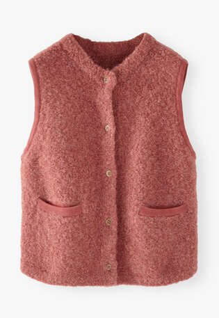 Knitted gilet, Berry twist, webstill