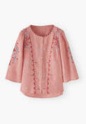 Embroidered blouse, Pink blush, webstill