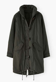 Shawl parka, Dark khaki, webstill