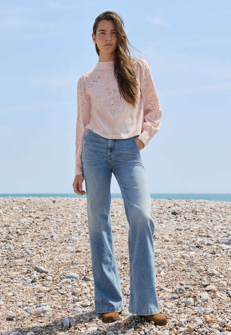 Embroidered blouse, Pastel pink, completeTheLook