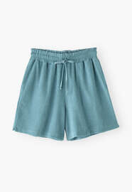 Towelling shorts, Ocean blue, webstill