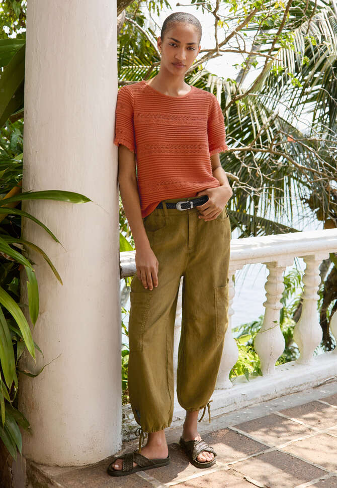 Tie-leg trousers, Dark olive, completeTheLook