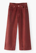 Wide-leg cord trousers, Dusty red, webstill