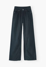 Wide-leg trousers, Dark petrol, webstill
