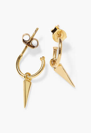 Drop earrings, Gold, webstill