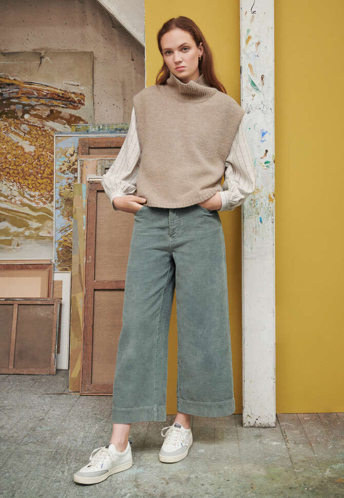 Sleeveless sweater, Fawn marl, completeTheLook