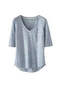 V-neck T-shirt, Chambray marl, webstill