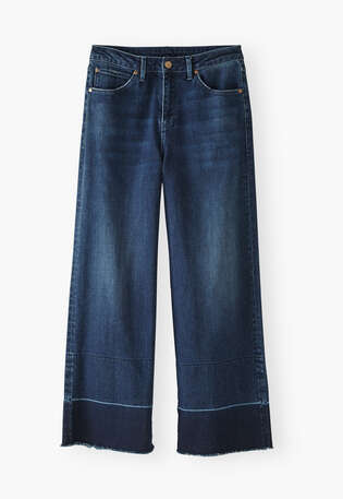 Cropped wide-leg jeans, Indigo blue, webstill