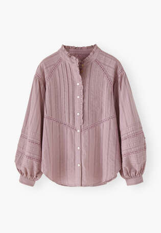 Tuck-detail blouse, Dusty lavender, webstill