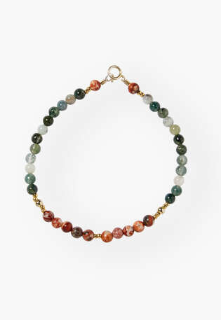 Beaded bracelet, Jade multi, webstill