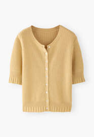 Tuck-stitch sweater, Warm yellow, webstill