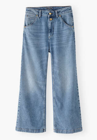 Cropped flared jeans, Light wash, webstill