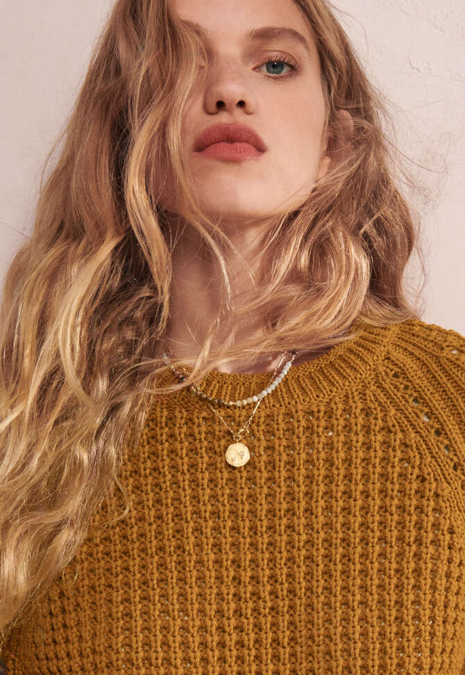 Raglan sweater, Golden brown, completeTheLook