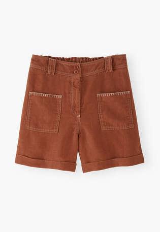 Patch-pocket shorts, Dusty ocean, webstill