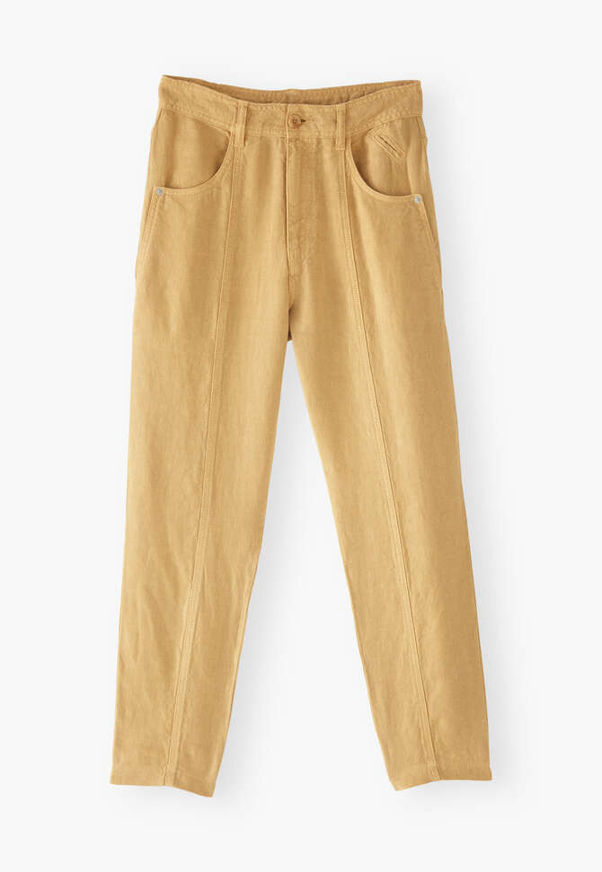 Tapered trousers, Golden sand, completeTheLook