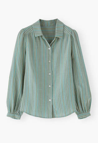 Striped blouse, Duck egg, webstill