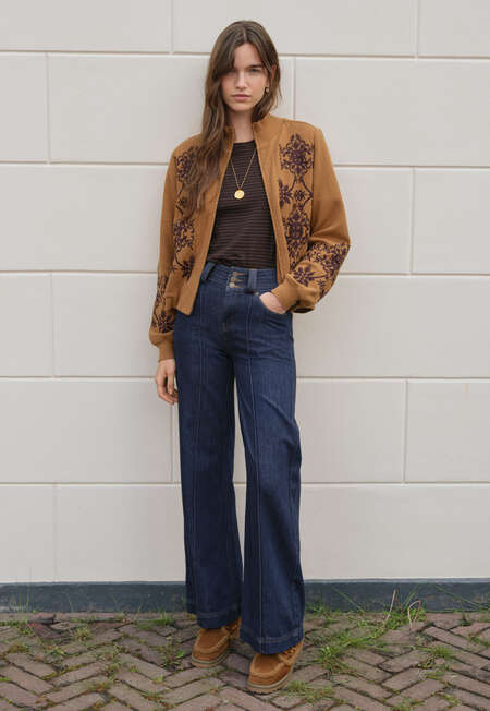 Embroidered jersey jacket, Ginger, completeTheLook