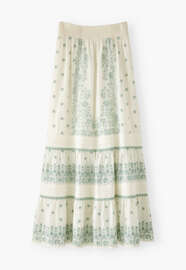 Embroidered skirt, Off-white, webstill