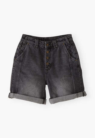 Denim shorts, Charcoal, webstill