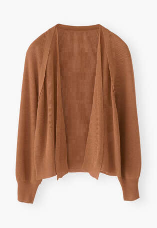 Knitted cardigan, Washed orange, webstill