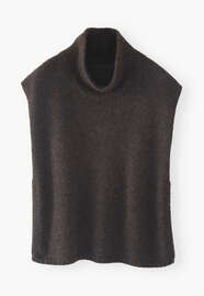 Sleeveless sweater, Dark chocolate, webstill