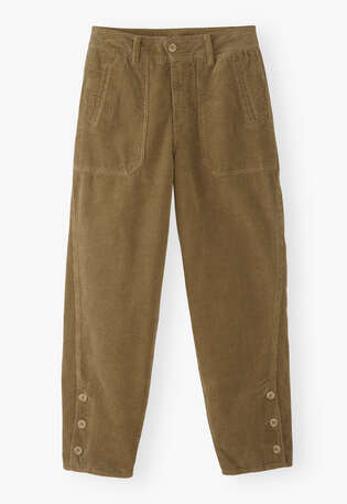 Relaxed carrot cords, Ochre brown, webstill