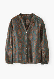 Printed blouse, Midnight rust, webstill