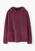 Fleece hoodie, Boysenberry, webstill