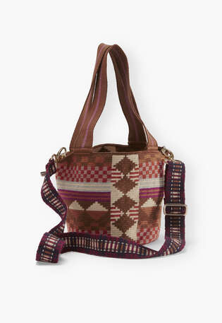 Woven bucket bag, Chestnut, webstill