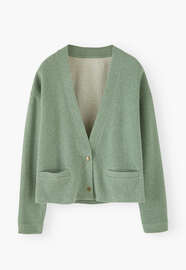 Jersey cardigan, Deep sea-foam, webstill