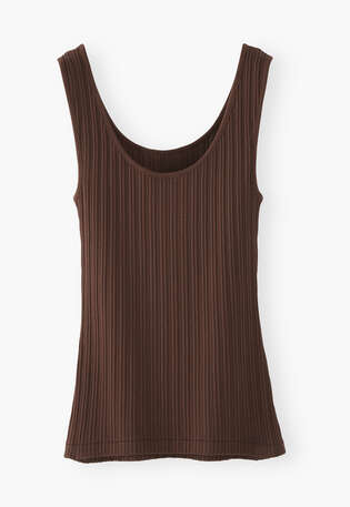 Lace-rib vest, Dark fig, webstill