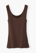 Lace-rib vest, Dark fig, webstill