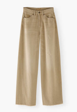 Mid-rise wide-leg jeans, Pale grey, webstill