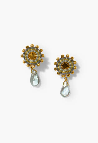 Sunburst earrings, Powder blue, webstill