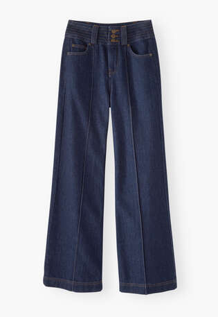 Drapey wide-leg jeans, Rinse wash, webstill
