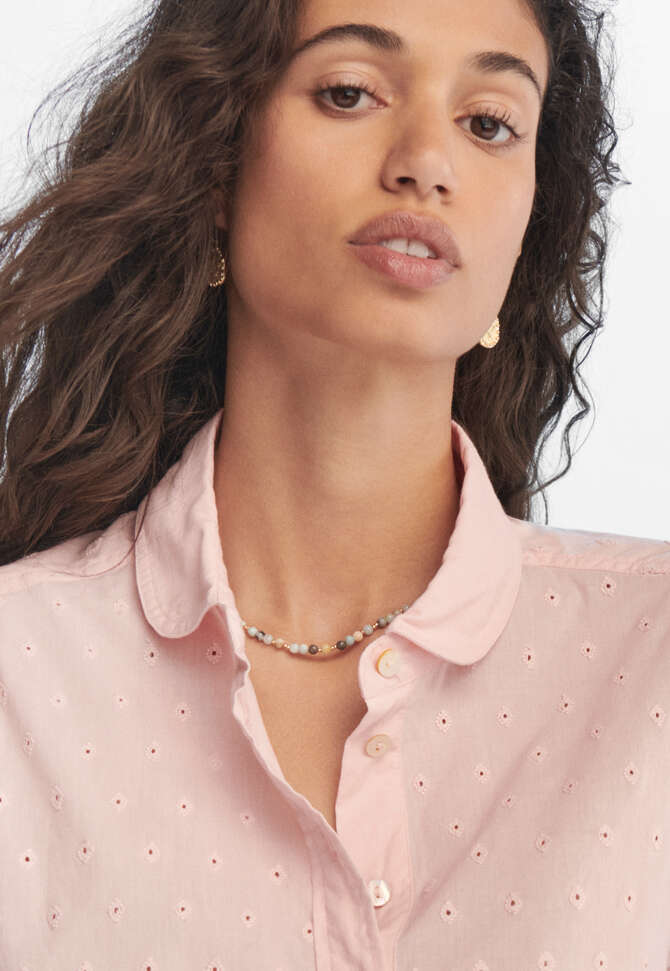 Broderie shirt, Soft pink, completeTheLook