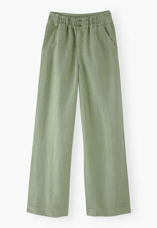 Wide-leg trousers, Pistachio, webstill