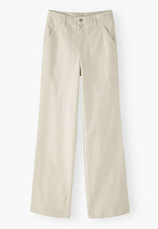 Flared trouser, Ecru, webstill