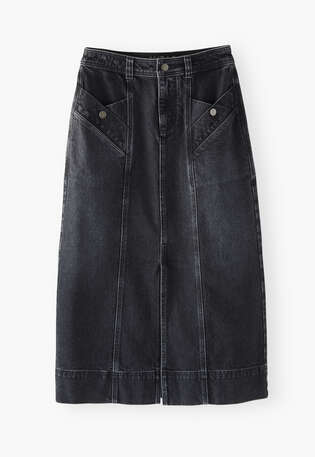 Denim skirt, Black, webstill