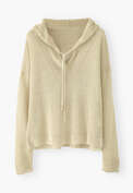 Knitted hoodie, Washed sage, webstill