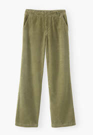 Straight-leg cord trousers, Dusty olive, webstill